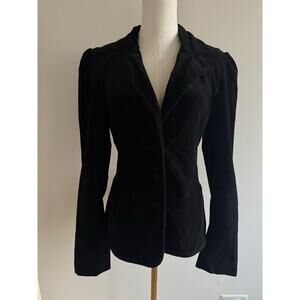 HURLEY Black Velvet Jacket Blazer Size Medium